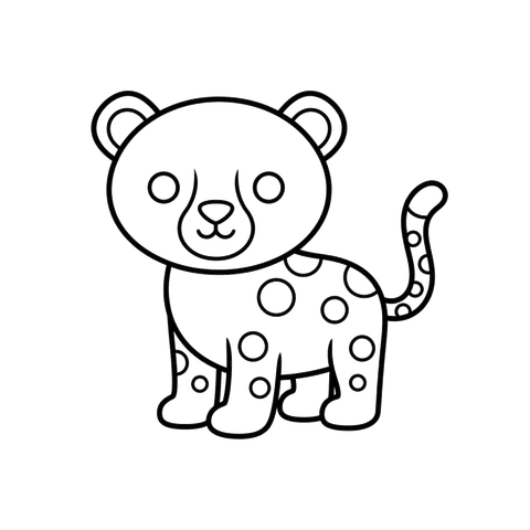 Cheetah free big cats coloring page line art