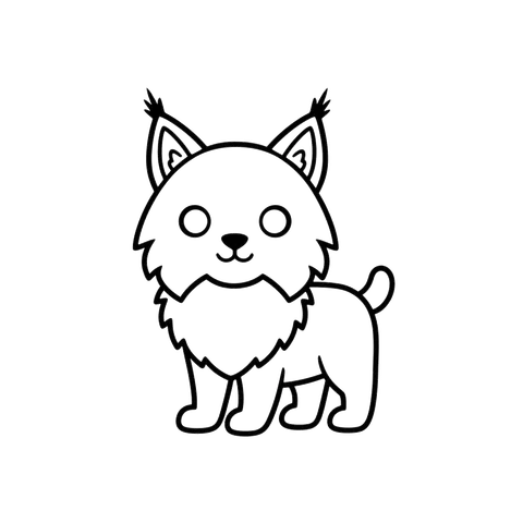 Lynx free big cats coloring page line art