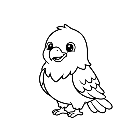 Eagle free birds coloring page line art