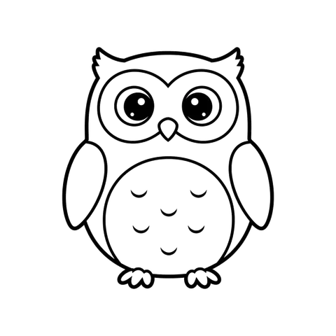 Owl free birds coloring page line art