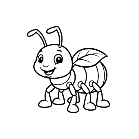 Ant free bugs & insects coloring page line art