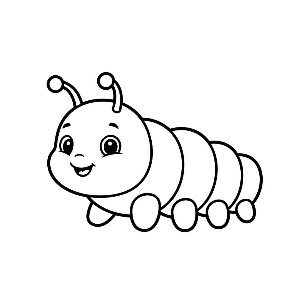 Caterpillar free bugs & insects coloring page line art
