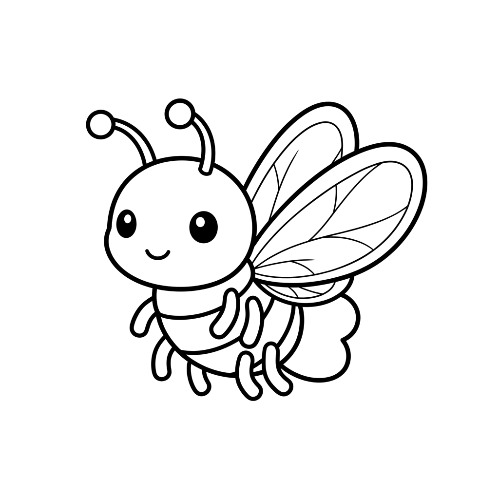 Firefly free bugs & insects coloring page line art