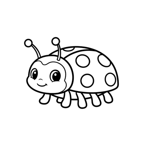 Ladybug free bugs & insects coloring page line art