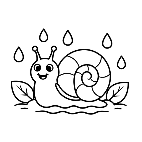 Snail free bugs & insects coloring page line art