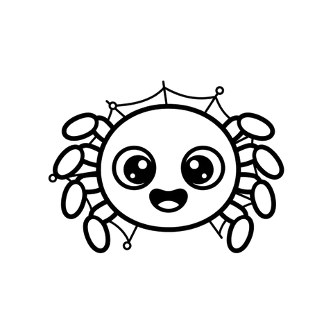 Spider free bugs & insects coloring page line art