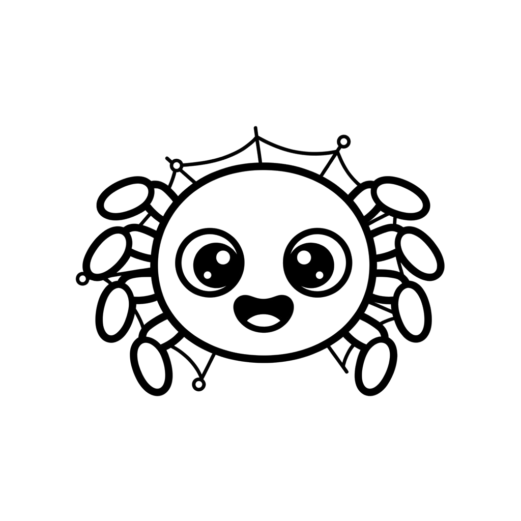 Spider free bugs & insects coloring page line art