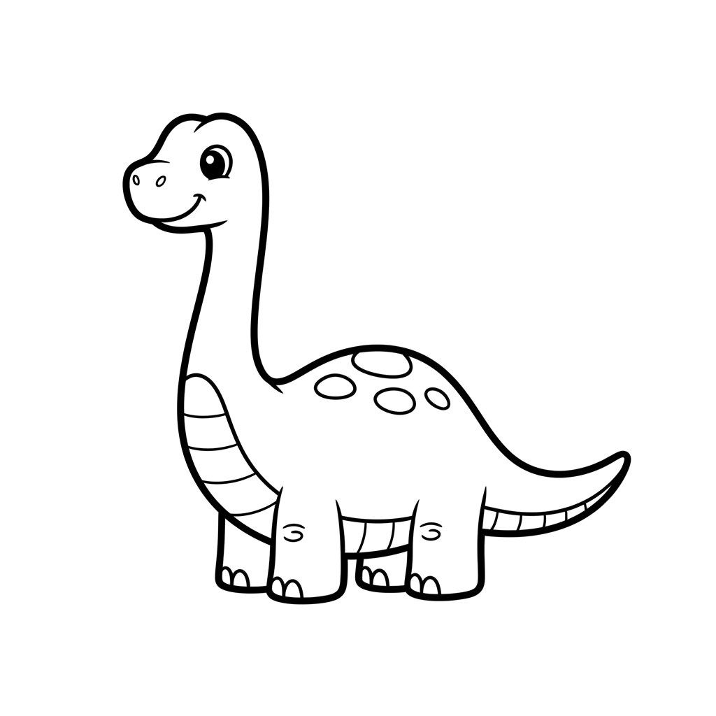Brontosaurus free dinosaurs coloring page line art