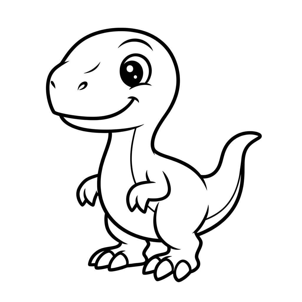 Raptor free dinosaurs coloring page line art