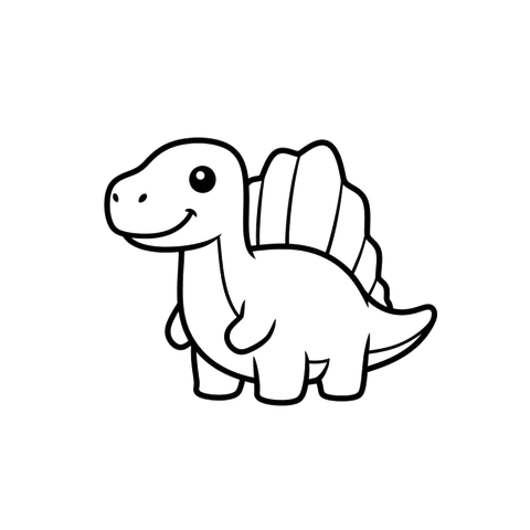 Spinosaurus free dinosaurs coloring page line art