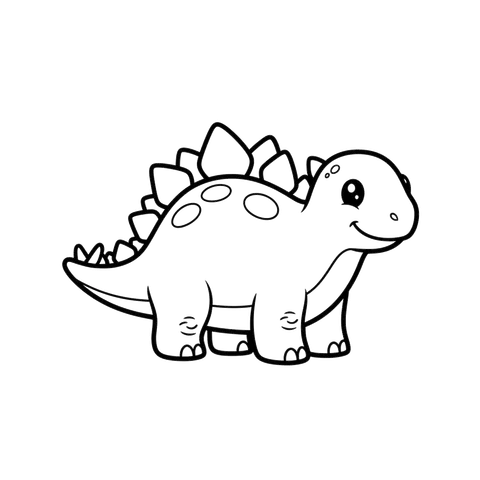 Stegosaurus free dinosaurs coloring page line art