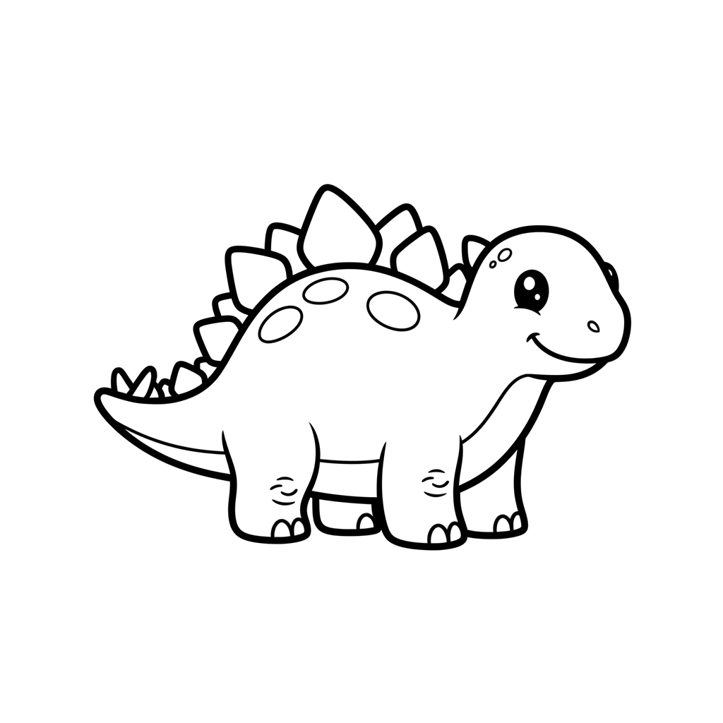 Stegosaurus free dinosaurs coloring page line art