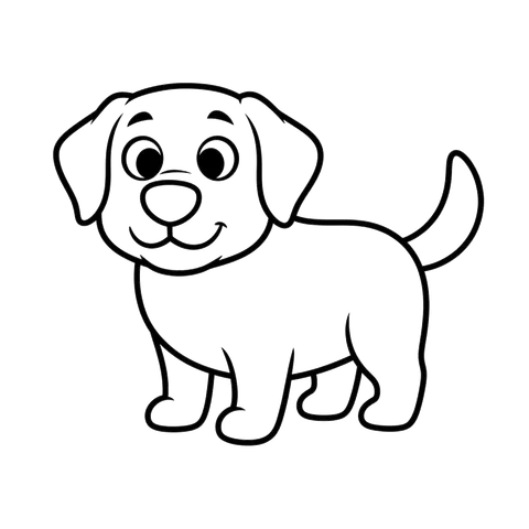 Labrador free dogs coloring page line art