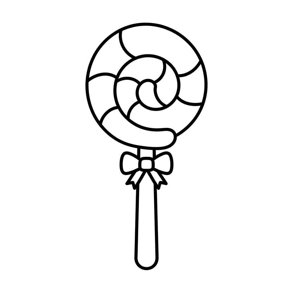 Lollipop free food & treats coloring page line art