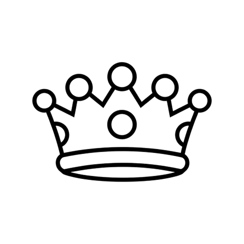 Crown free princesses & castles coloring page line art
