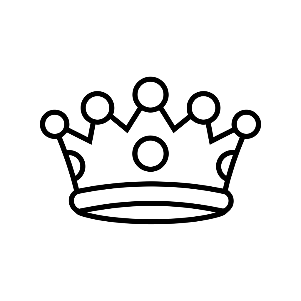 Crown free princesses & castles coloring page line art