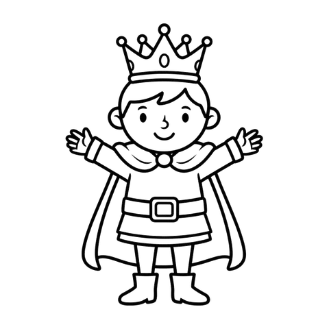 Prince free princesses & castles coloring page line art