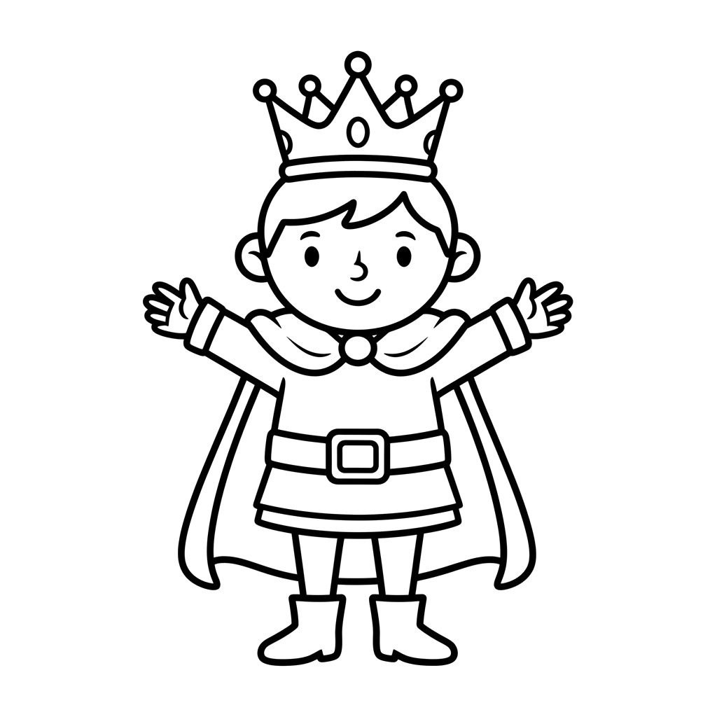 Prince free princesses & castles coloring page line art