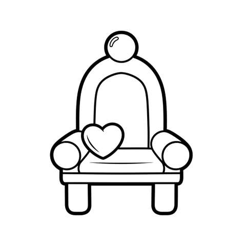 Throne free princesses & castles coloring page line art