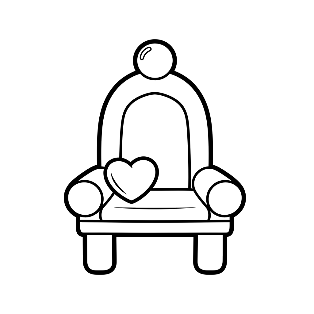 Throne free princesses & castles coloring page line art