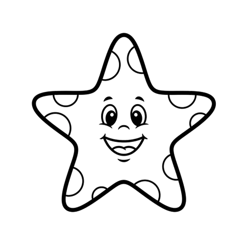 Starfish free sea creatures coloring page line art