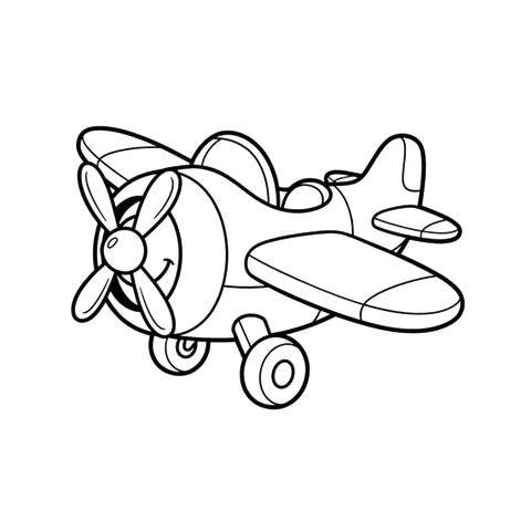 Airplane free vehicles coloring page line art
