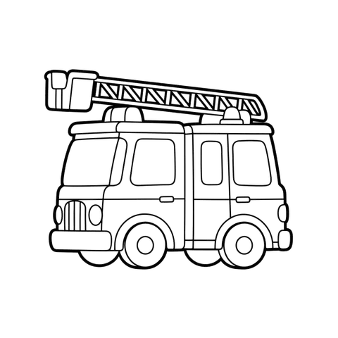 Fire Truck free vehicles coloring page line art